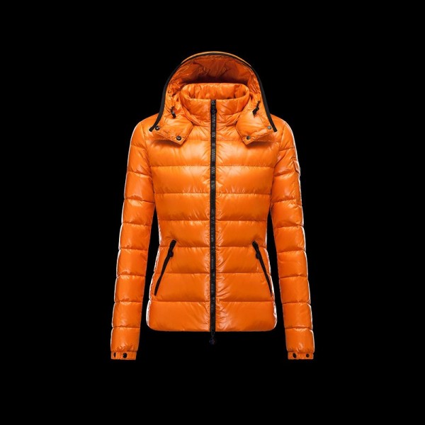 Moncler Fashion Arancio Mock colletto e cappuccio staccabile Donna Giacche uscita